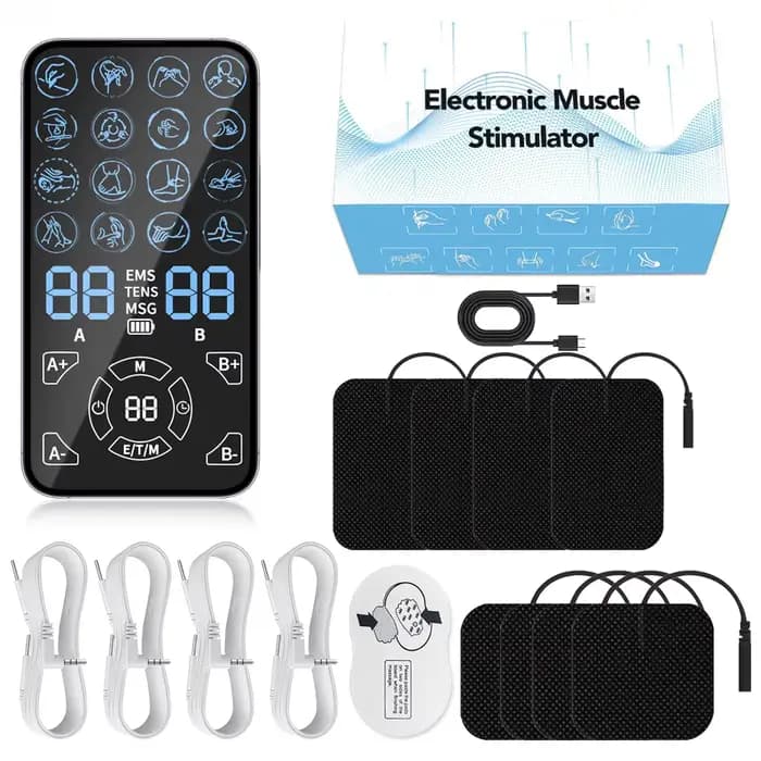 Stimulateur musculaire TENS pour physiothérapie, électrostimulateur EMS, acupuncture, massage corpor