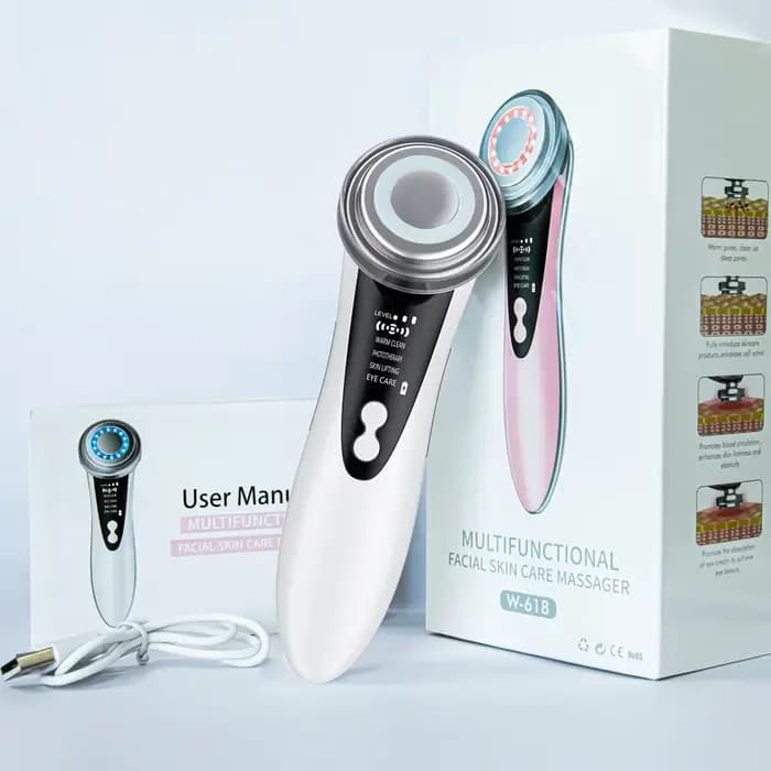 Masseur Facial galvanique 5 en 1, Machine de Lifting du visage, raffermissement de la peau, thérapie