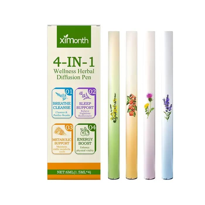Stylo diffuseur d'aromathérapie 4 en 1, revigorant, relaxant les sens, respiration claire, stylo de 