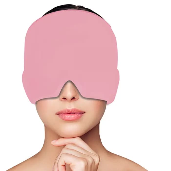Casque de massage pour la tête, thérapie chaude et froide au gel, soulagement des maux de tête et de