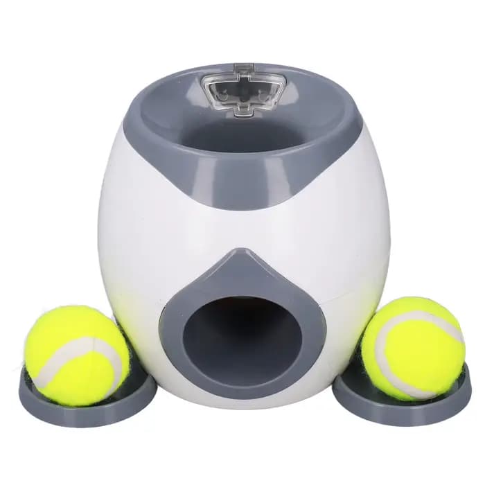 Jouets d'Alimentation de Balles de Tennis pour Chien, Machine avec 2 Balles pour Entraînement