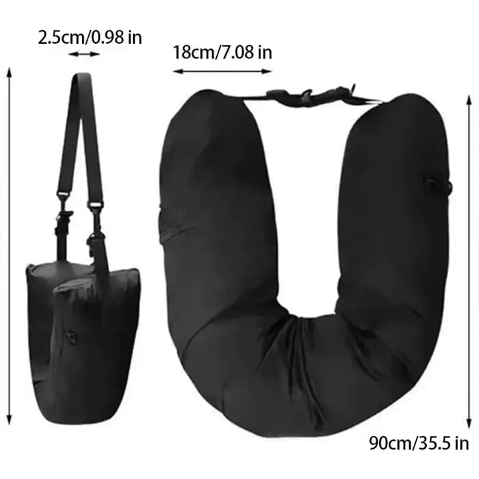 Oreiller de voyage, Support du cou, Portable, rechargeable, peu encombrant, coussin de voyage, acces