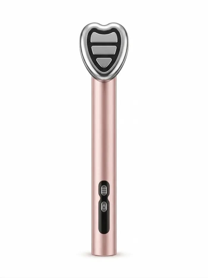 Baguette de luminothérapie LED 7-en-1, masseur facial à micro-courant EMS, 360° °   Appareil rotatif