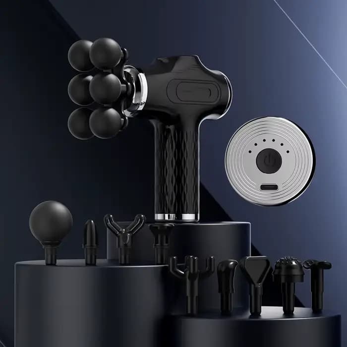 Pistolet de massage électrique à 10 têtes pour la relaxation musculaire, pistolet à vibrations pour 