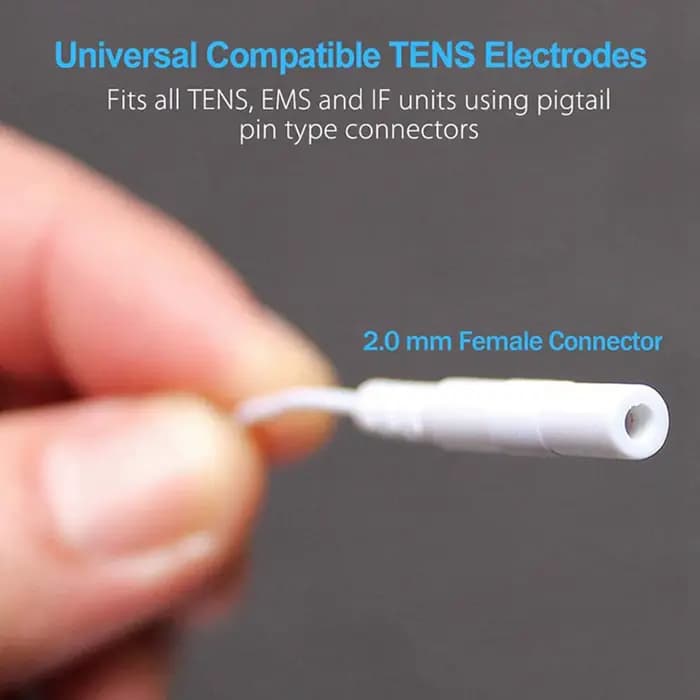AFOURT-80Pcs Coussinets pour électrostimulateur TENS, électrodes 2x2 pour stimulateur musculaire EMS