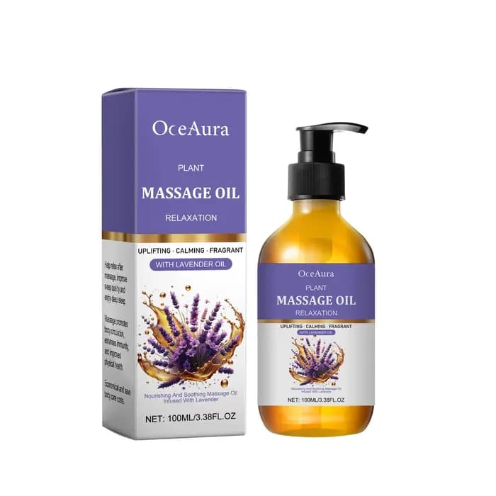 Huile de Massage relaxante à la lavande, hydratante pour le corps, lissante, douce, soulagement du S
