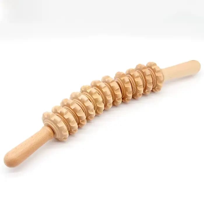 Rouleau de Massage outil de thérapie en bois, bâton de Point de déclenchement de Cellulite portatif,