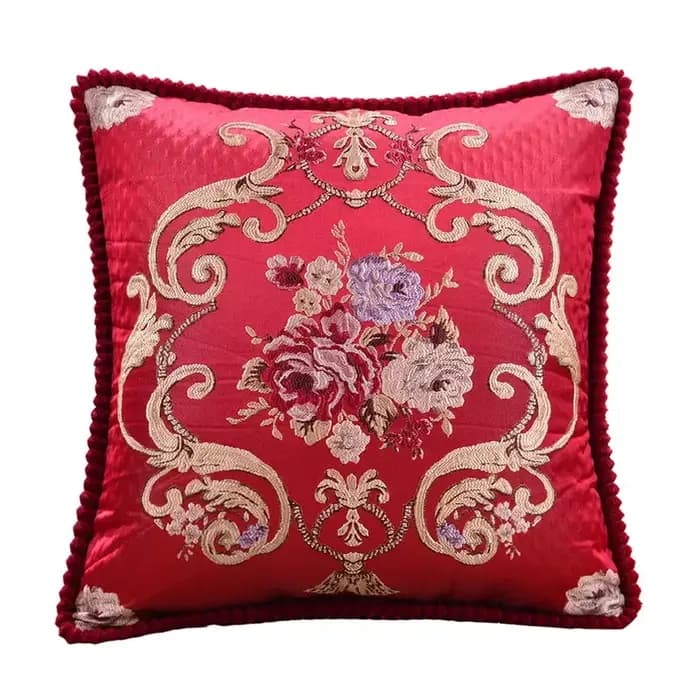 Juste de coussin décorative florale jacquard, taie d'oreiller classique, housses de taille de chaise