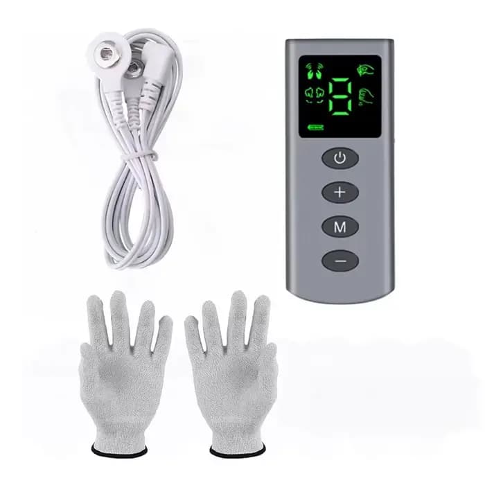 Offre spéciale TENS/EMS gants de Massage 4 Mode stimulateur musculaire de la paume Portable beauté p