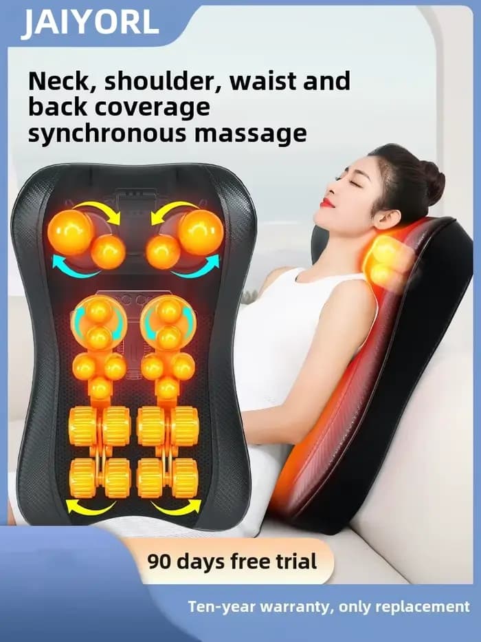 Masseur de dos Shiatsu 4 en 1 avec chaleur, cadeaux de noël, chaise de Massage Portable, tapis de pé