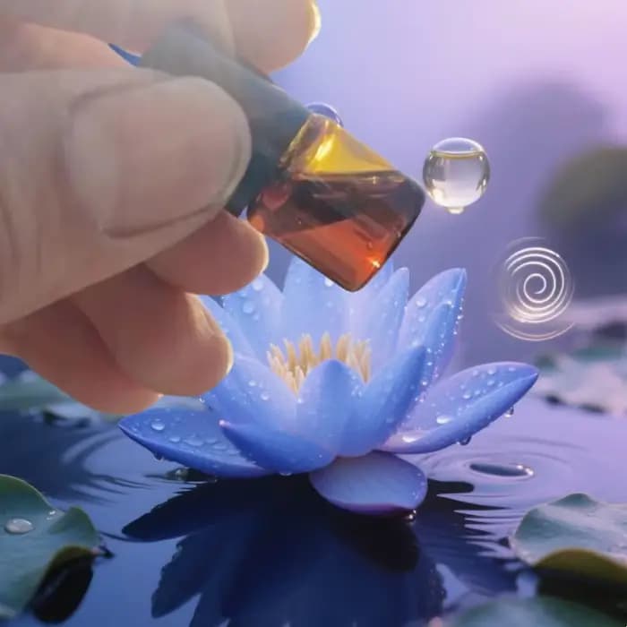 Huile essentielle de Lotus bleu naturel, soins pour la peau organiques, pression relaxante, sommeil 