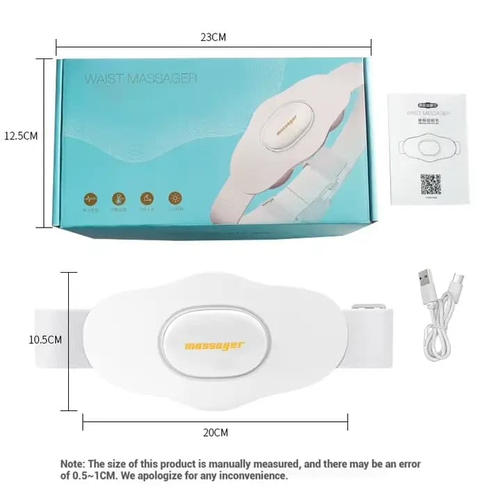 Masseur lombaire multifonctionnel, ceinture de massage chauffante à impulsions vibrantes pour la tai