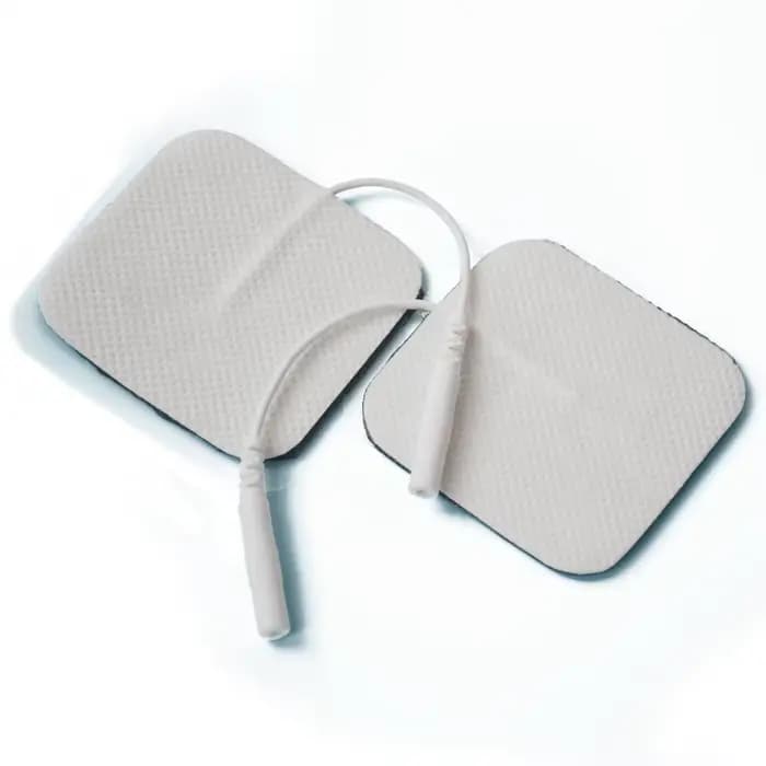 10 paires de coussinets d'électrode avec Gel conducteur pour unité TENS, taille 5x5cm avec trou de p