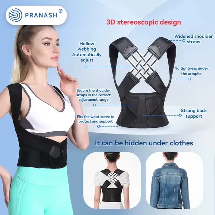 Ceinture de posture dorsale réglable pour hommes et femmes, prévention de l'avachissement de Charler