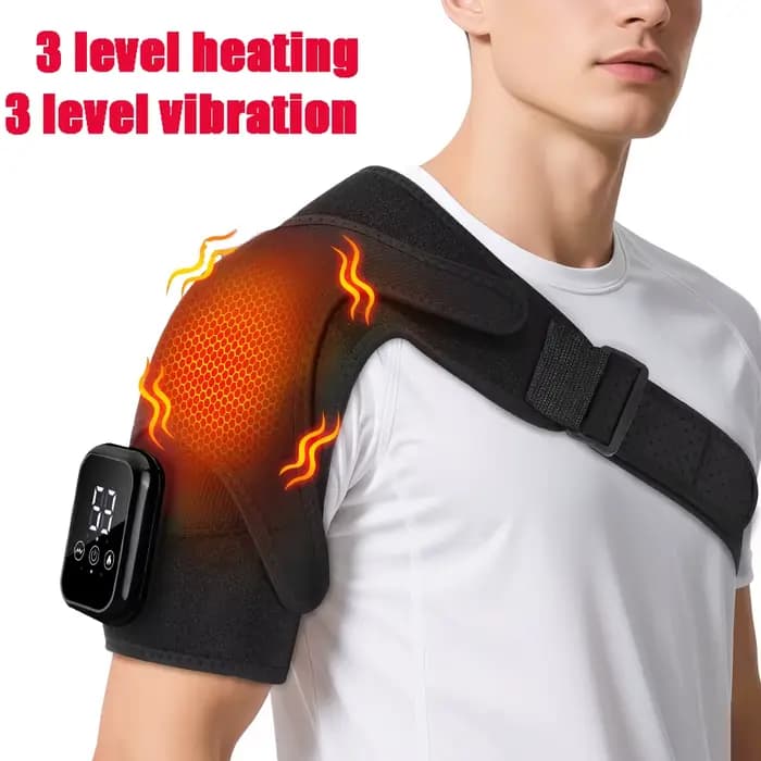 Chauffage électrique Massage des épaules, attelle chauffante pour le dos et les épaules, ceinture de