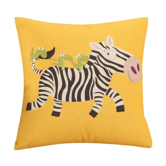 Housse de coussin imprimée chien Animal de dessin animé 45x45cm, pour siège de voiture, maison, salo