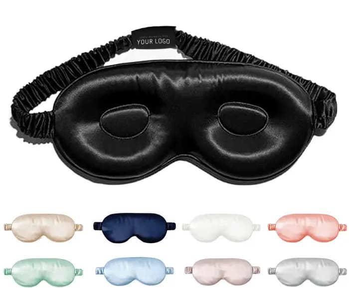 Masque de sommeil en soie de mûrier Pure 100%, couvre-yeux profilés 3D sans pression, bandeau doux p