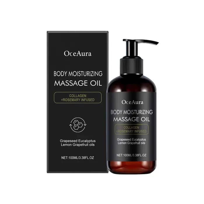 Huile de Massage hydratante pour le corps, nourrissante, lissante, raffermissante, apaisante, éclair