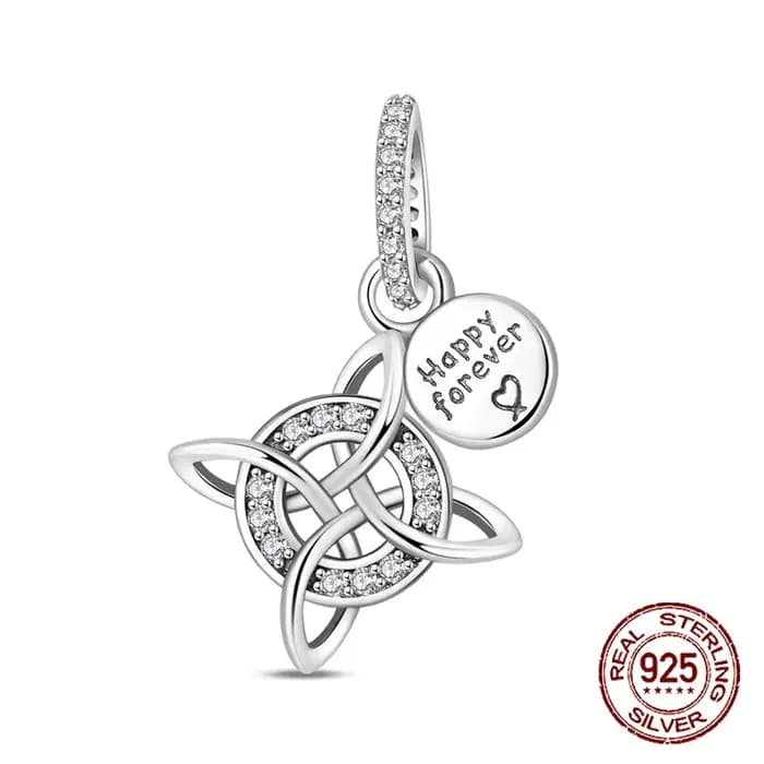 925 argent Sterling noeud celtique Romance liberté éternité pendentif breloque ajustement Original b