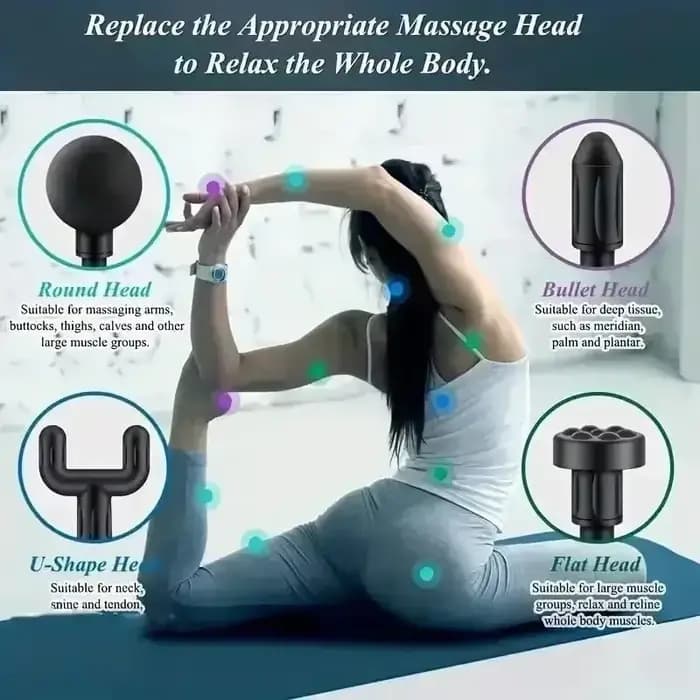 USB Mini pistolet de Massage Fascia Machine Relaxation musculaire pistolet vibrant tige Massage équi