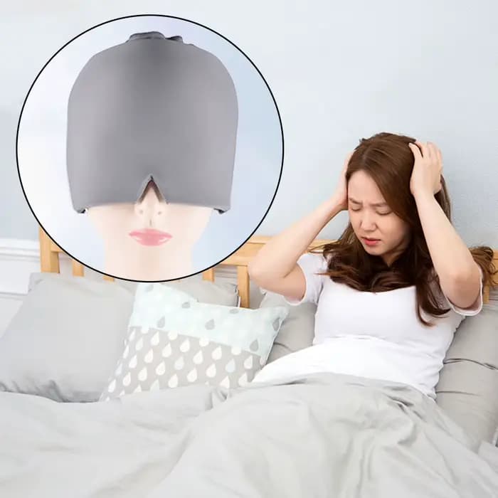 Couvre-chef de soulagement de la Migraine, capuchon de glace en Gel, capuchon de thérapie par compre