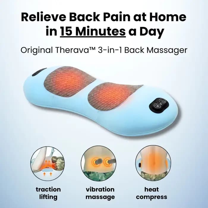 Masseur dorsal triple fusion lisse avec chaleur, pour soulager la sciatique, appareil de massage du 