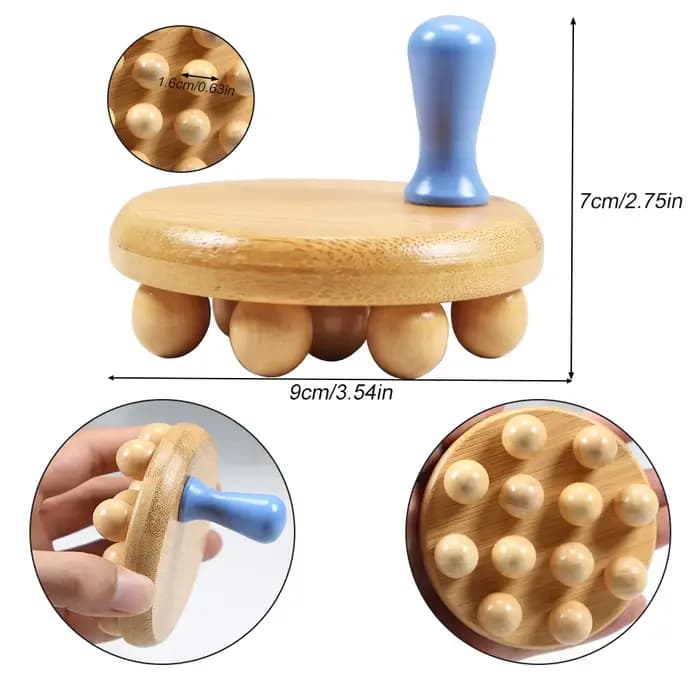 Massage en forme de champignon en bois, outil de Massage manuel pour thérapie du bois, Anti-Cellulit