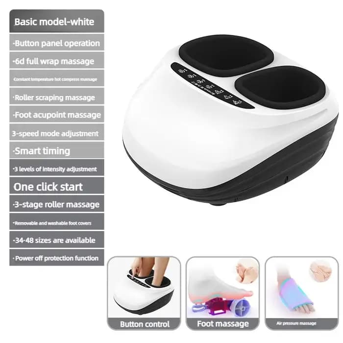 Masseur pour les pieds avec vibrations, pétrissage profond, pression, fonctions de chauffage par acu