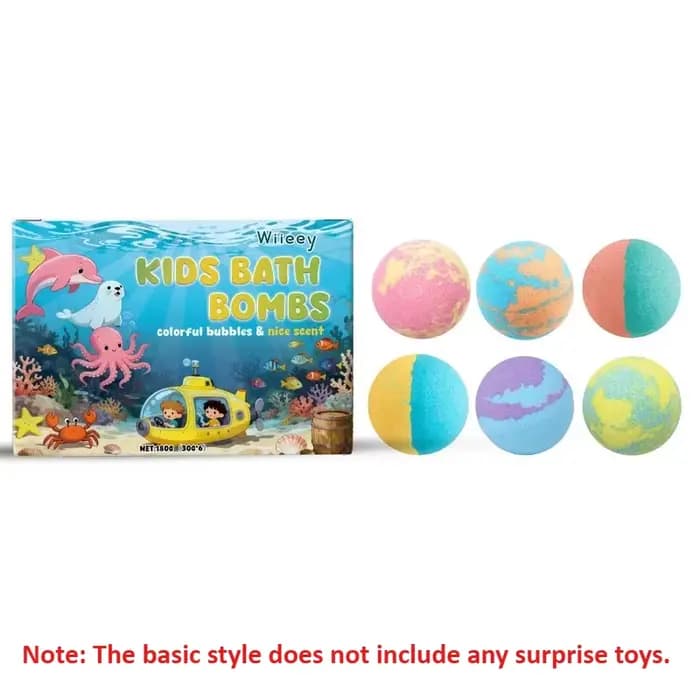 Ensemble de bain de mer avec jouet caché, bombes effervescentes parfumées aux fleurs et fruits pour 