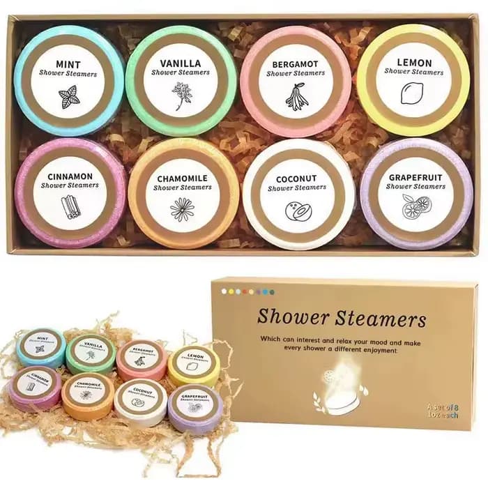 Ensemble de 8 comprimés de sel de bain, bain spa relaxant naturel pour baignoire, soin du corps adap