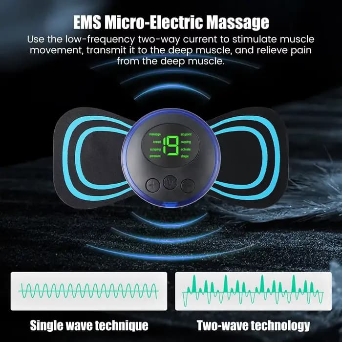 Masseur de colonne cervicale EMS, Mini masseur électrique de cou Tens à faible impulsion, stimulateu
