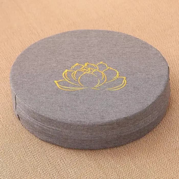 Coussin de méditation en lin 40x6CM, tapis tatami à texture de lotus rigide, coussin de dossier amov