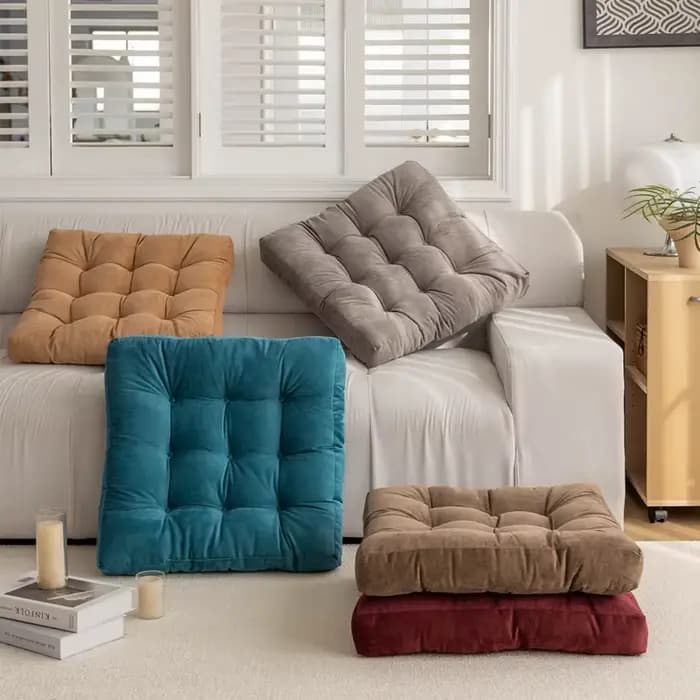 Oreiller de sol carré, coussin de siège de méditation, siège de Yoga, oreillers à genoux, coussins é