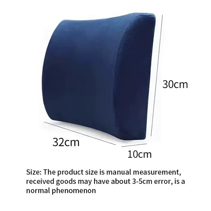 Support lombaire en coton respirant, mémoire de forme, bureau et voiture, quatre saisons