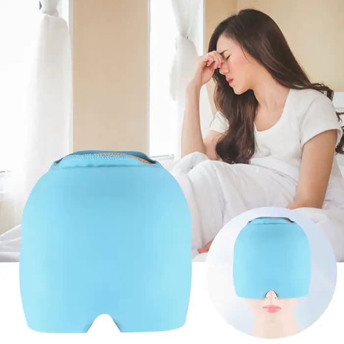 Couvre-chef de soulagement de la Migraine, capuchon de glace en Gel, capuchon de thérapie par compre