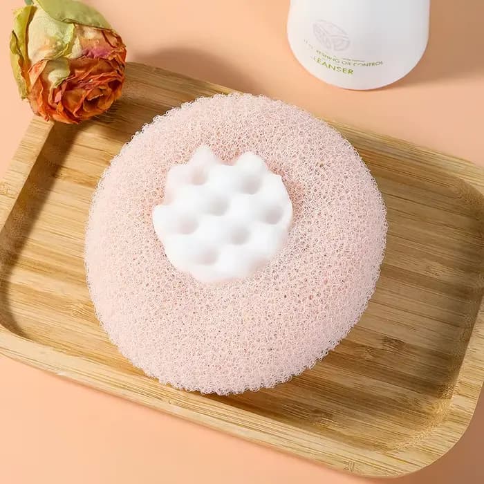 Brosse de douche exquise SPA, boule de bain douce, mousse à récurer, nettoyage du corps, massage dou