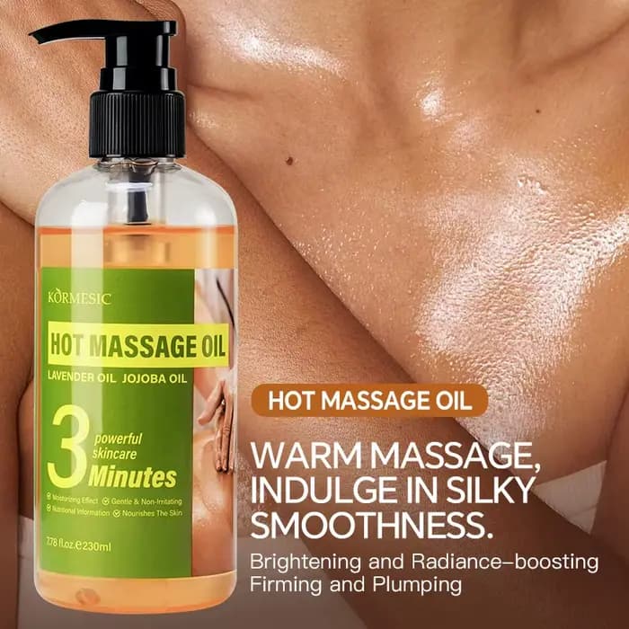 Huile de massage corporel essentielle de 230 ml, contenant de la glycérine, de l'extrait de lavande,