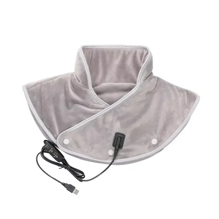 Coussin chauffant électrique pour les épaules et le cou, masseur USB, attelle cervicale, compresse t