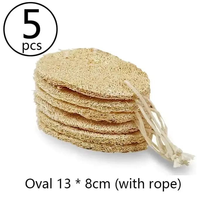 Éponges de Loofah naturelles, 5 pièces, éponge de bain-douche biologique, exfoliante pour le corps e