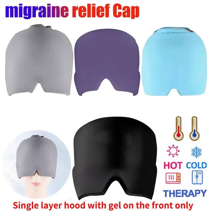 Couvre-chef de soulagement de la Migraine, capuchon de glace en Gel, capuchon de thérapie par compre