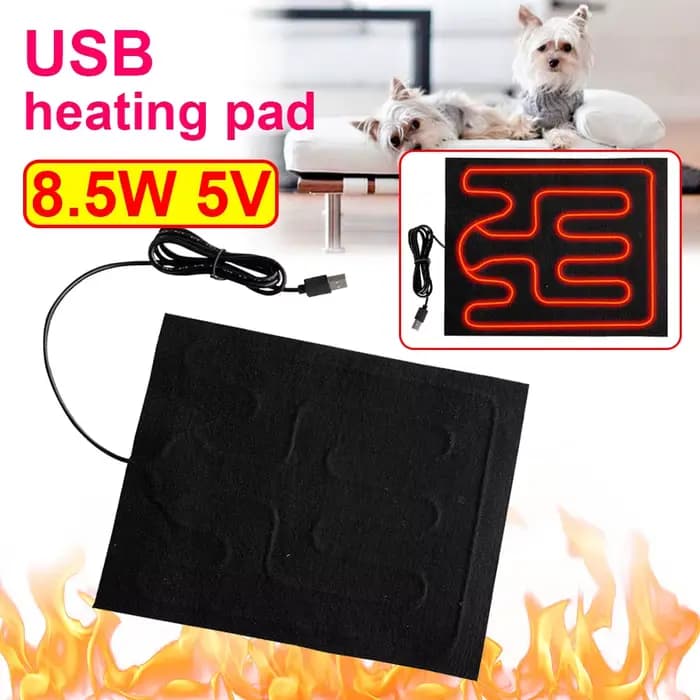Feuille chauffante pliante USB, coussin chauffant d'hiver, coussin imperméable pour siège de voiture
