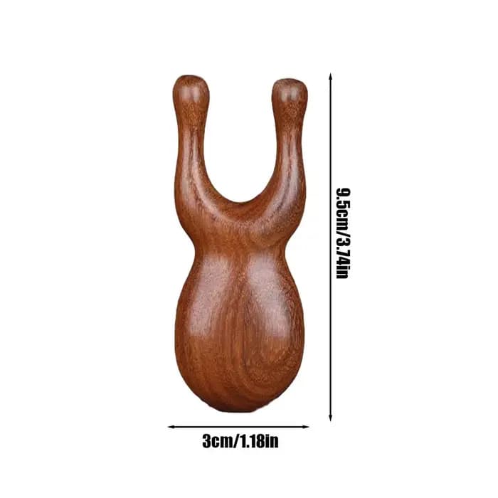 Masseur de cuir chevelu en bois de santal, peigne en bois de cerf, méridiens, dragage du cuir chevel