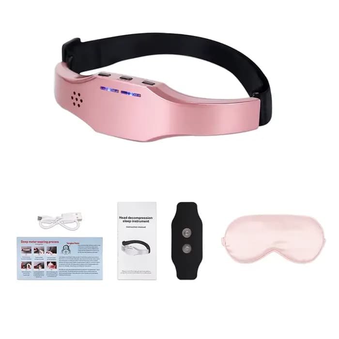 Masseur de tête électrique intelligent, moniteur de sommeil, soulagement de l'insomnie et des migrai