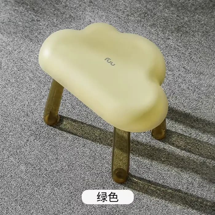 Petit tabouret de luxe Transparent en plastique avec lumière de nuage, petit tabouret bas créatif po