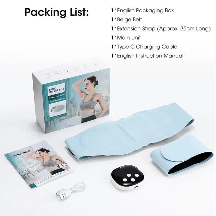 Ceinture de massage abdominale électrique, sculpteur tonifiant de la taille, Vibration et compresse 