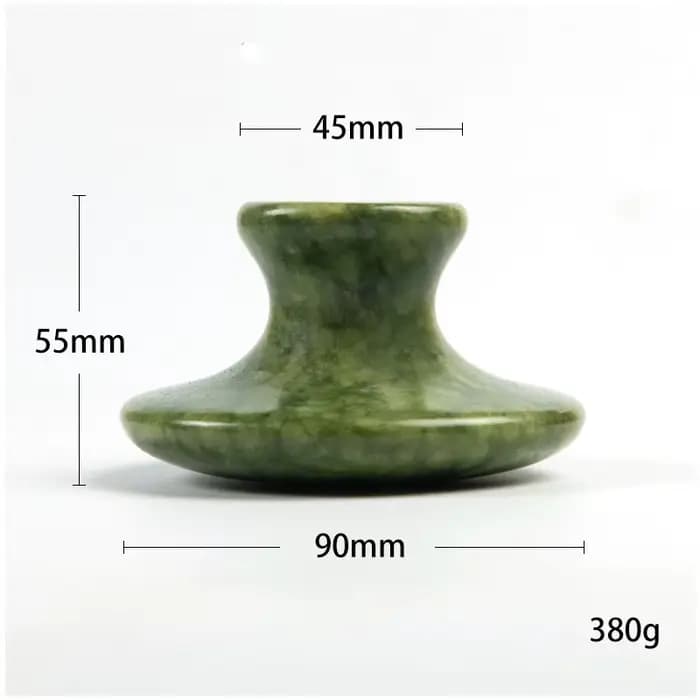Masseur de tête de champignon en Jade naturel, grand bâton de Massage de beauté Xiuyu Gua Sha Point,