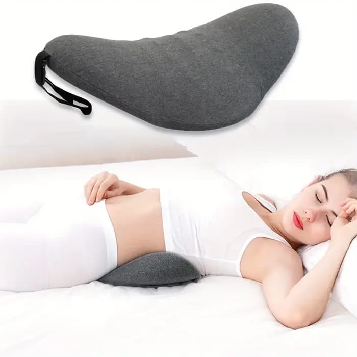Oreiller lombaire orthopédique en mousse à mémoire de forme, 1 pièce, pour soulager et soutien du ba