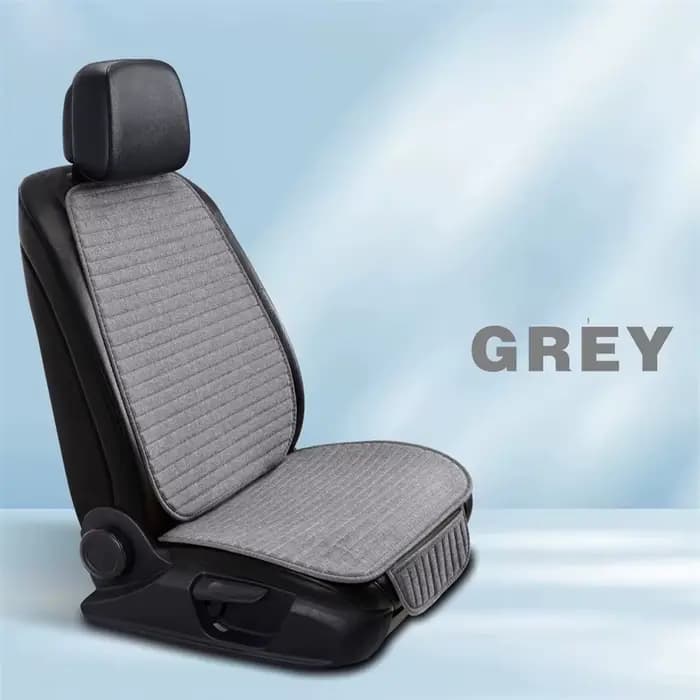 Housse de siège de voiture en lin, coussin de siège avant haut de gamme doux et respirant avec prote