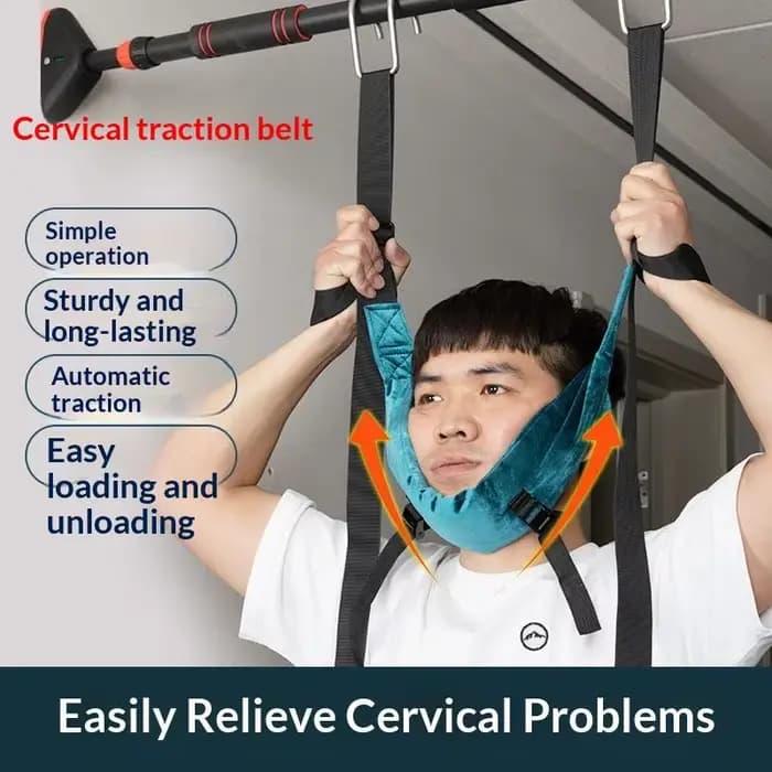 Ceinture de Traction cervicale suspendue, étirement du cou, dispositif de traitement de l'espondylos