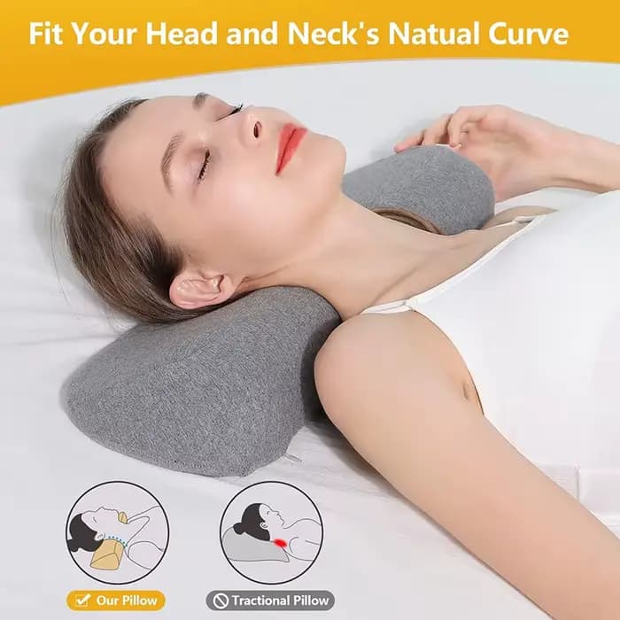 Oreiller cervical, oreiller de contour en mousse à mémoire de forme, oreillers de lit pour dormir la